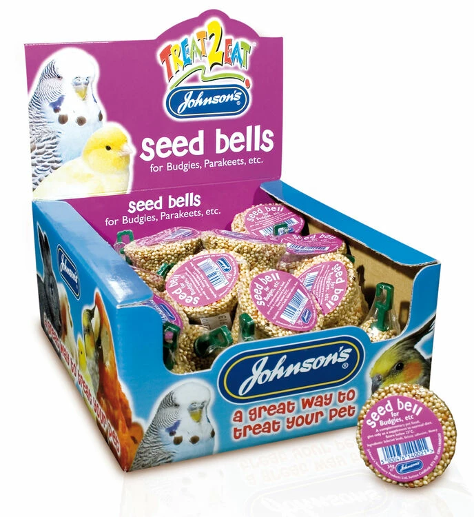 27 X Johnson's Budgie Seed Bell 34g