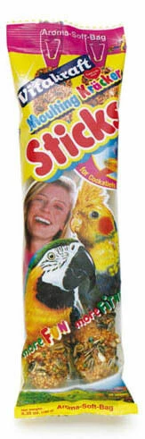 10 X Vitakraft Kracker Feathercare Cockatiel/Parrot Sticks