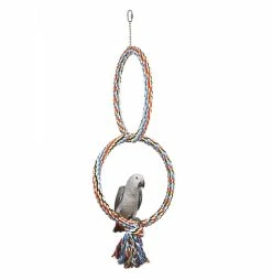 Sky Pet Products Coloured Double Ring Bird Toy