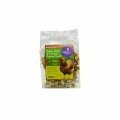 18 X Natures Grub Garlic Herbs And Seaweed Popcorn Poultry Treat 20g